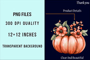 Coquette Pumpkin Clipart PNG, an Illustration by SinaCreation (Thumbnail 4 of 5)