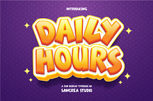 Daily Hours - A Fun Display Font