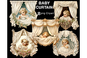 Baby Curtain PNG Clipart, a Person Illustration by Memories By Lea (Thumbnail 3 of 8)