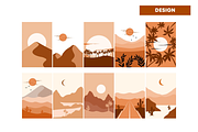 Boho Landscape Graphics Collection, a Decorative Illustration by Adora ARTS (Thumbnail 3 of 13)