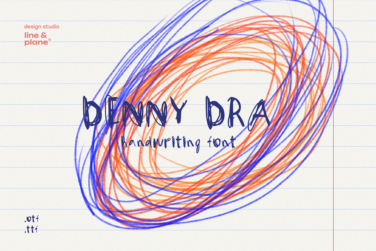 Denny Dra Font - Regular Handwriting, a Handwritten Font by line & plane (Photo 6 of 12)