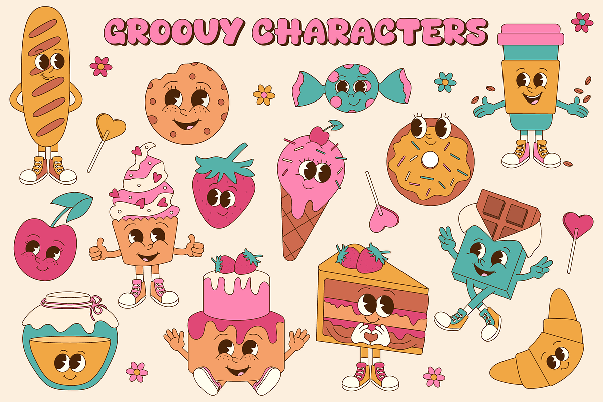 Groovy Sweet Food Collection, a Food Illustration by Alla's Creations (Photo 5 of 13)