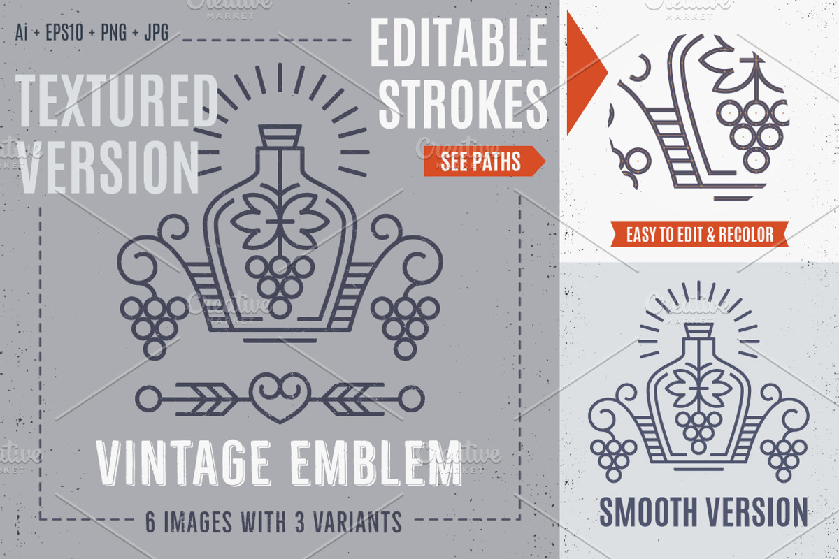 Distilling Industry: Vintage Labels, a Branding & Logo Template by Lumitar (Photo 3 of 7)