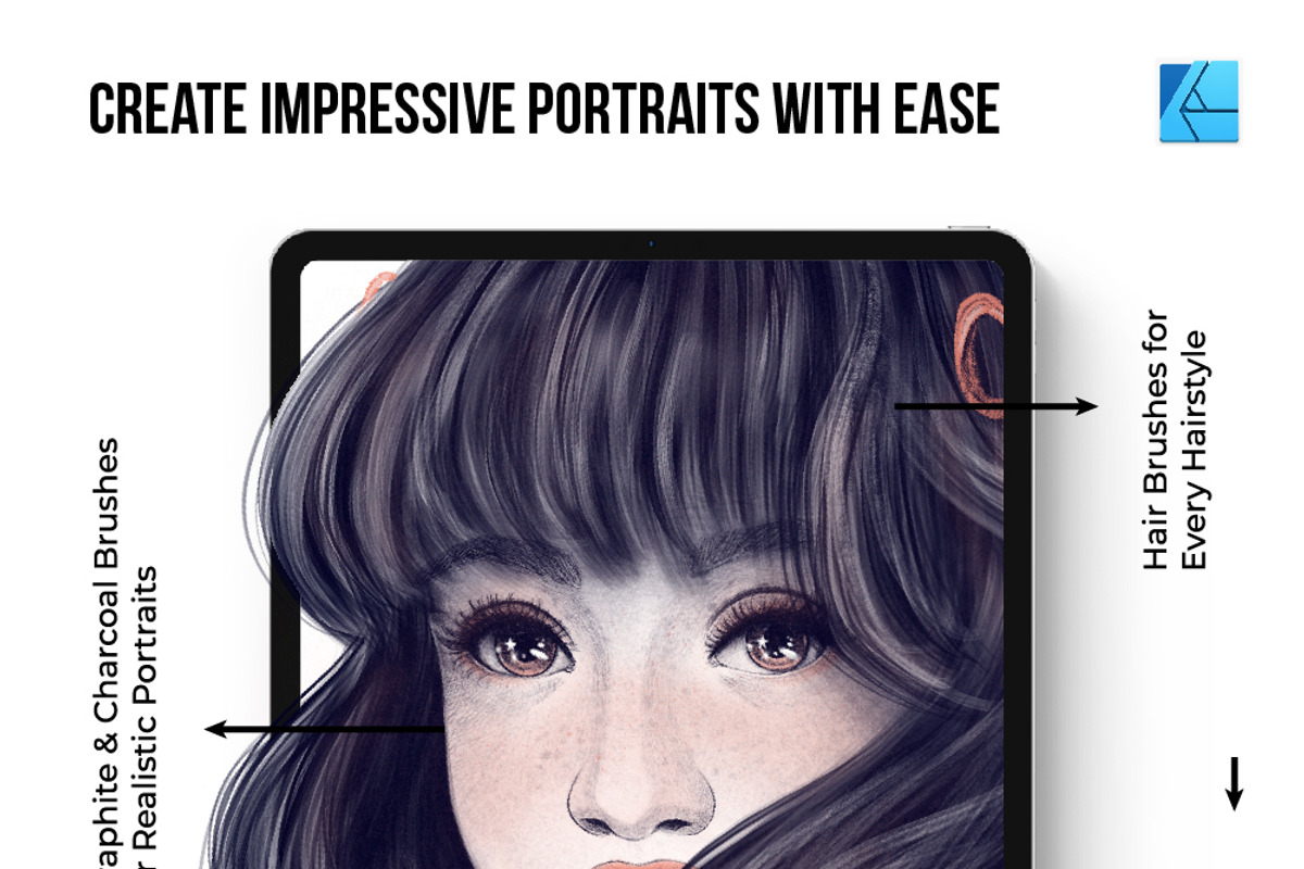 Perfect Portrait Affinity Brushes, a Brush Add-On by Riveros Illustration (Photo 6 of 11)