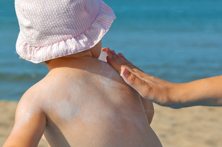Baby sunscreen cream.