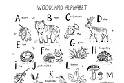 Woodland Alphabet, an Animal Illustration by GooseFrol (Thumbnail 5 of 10)