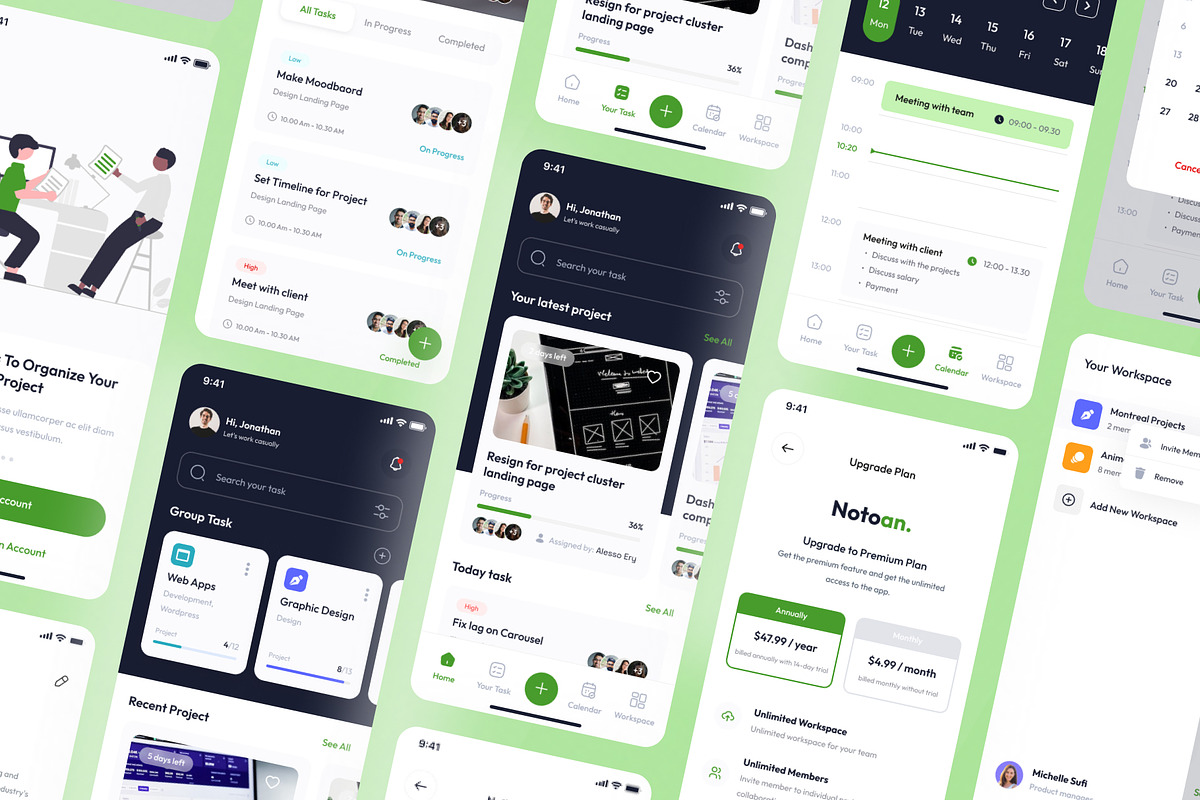 Notoan - Project Management App Ui, an App Template by Minialis (Photo 5 of 6)