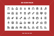 Christmas gifts icons, an Outline Icon by Wencory (Thumbnail 1 of 2)