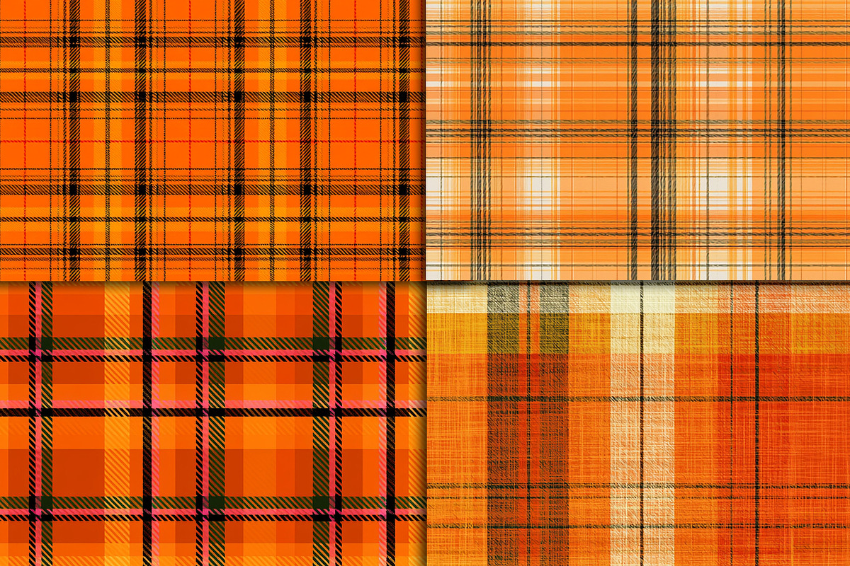 Orange Plaid Halloween Paper 12x12, a Texture Illustration by Area (Photo 17 of 17)