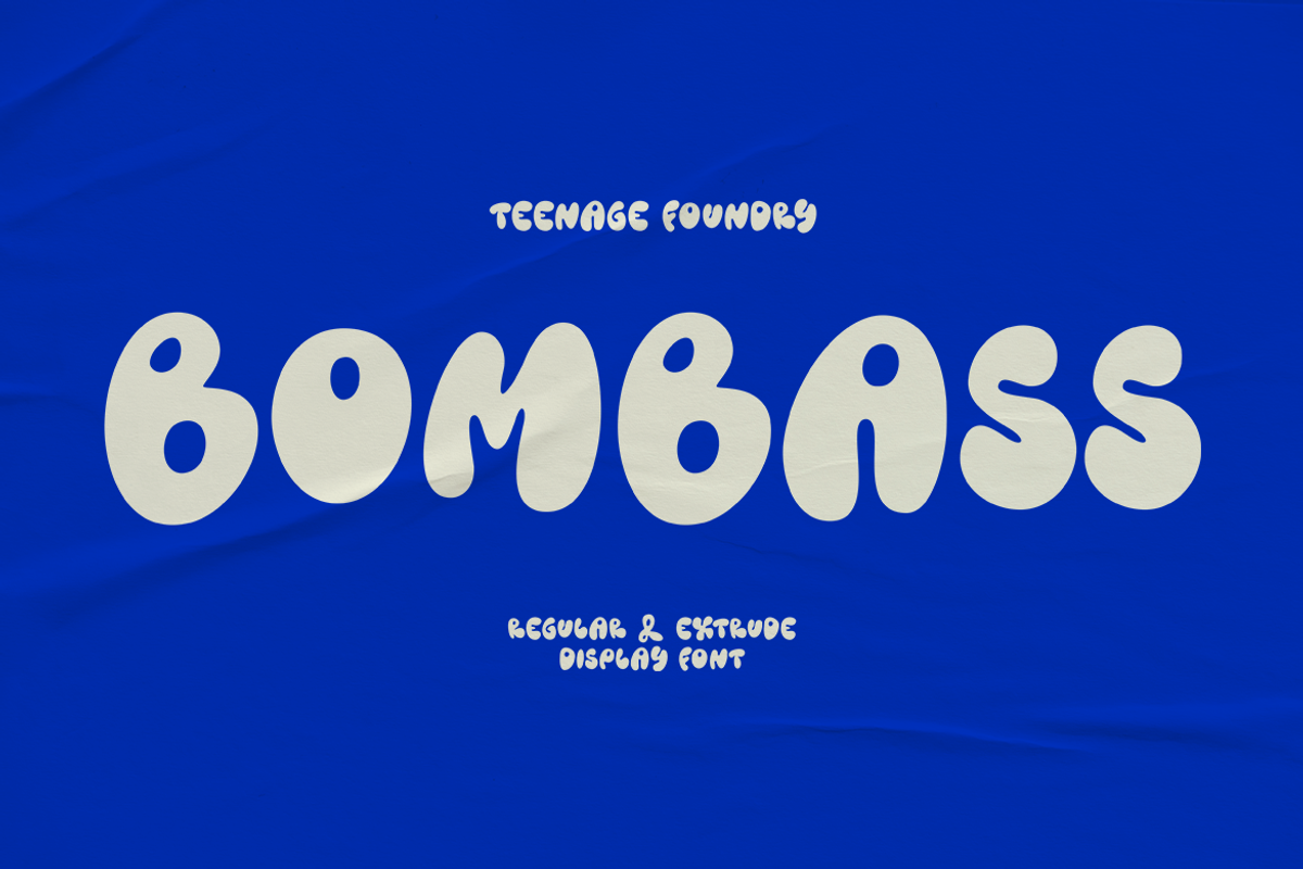 TF Bombass, a Sans Serif Font by TeenageFoundry (Photo 1 of 8)