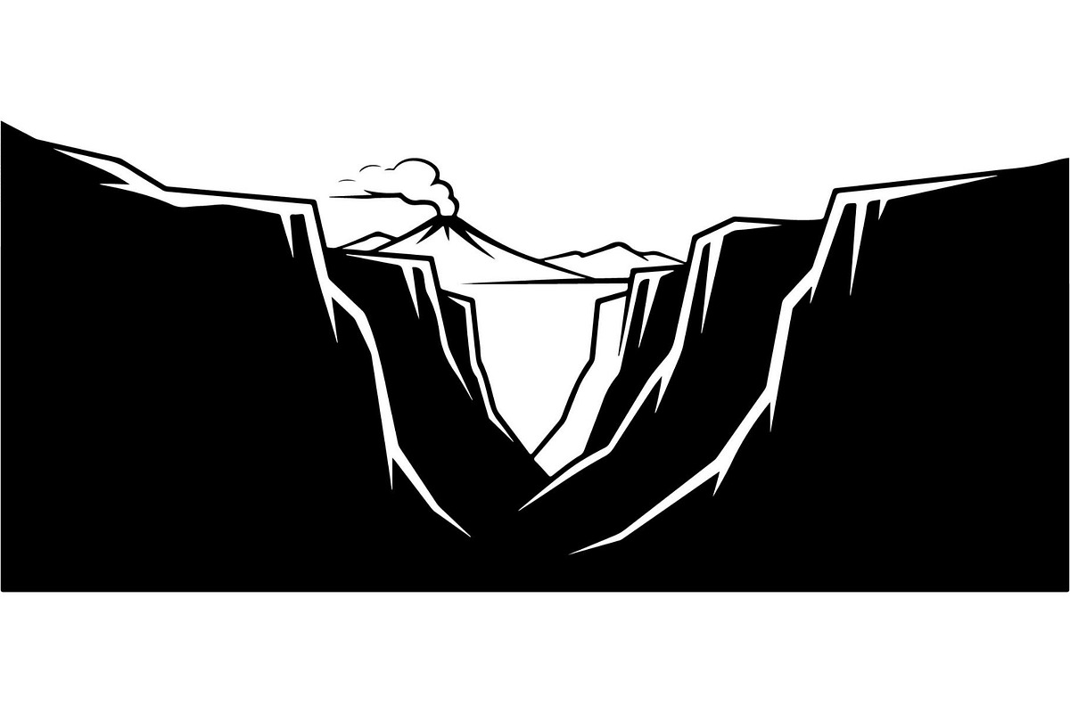 Cliff Landscape Silhouette, an Object Graphic by Creativeshirt (Photo 6 of 20)