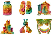 Embroidery Summer Knitted PNG Bundle, a Seasonal Illustration by CreationArt (Thumbnail 2 of 5)