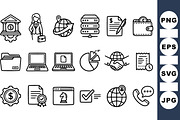 Minimalist Business Icon Set, an Illustration by designvectx (Thumbnail 1 of 3)