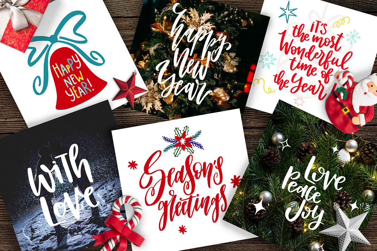 Christmas Lettering Quotes & Clipart, a Decorative Illustration by PicByKate (Photo 7 of 7)