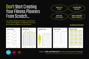 MAX Editable Fitness Planners