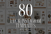 80 Canva LTK Instagram Bundle, a Social Media Template by Amaré Creative (Thumbnail 1 of 8)
