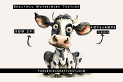 Cartoon Cow PNG Clipart Set, an Animal Illustration by Geniecreativestudio (Thumbnail 3 of 9)