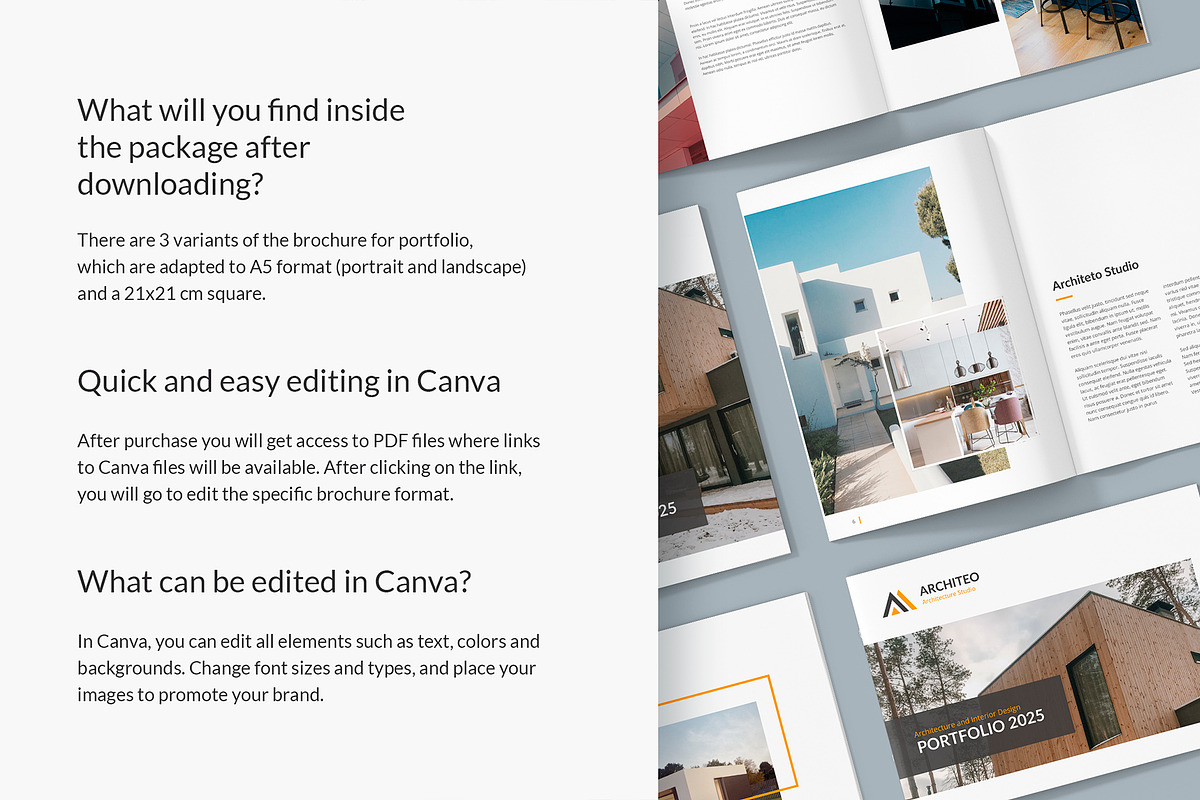 Architeo Portfolio Canva Bundle, a Brochure Template by artbart (Photo 2 of 8)