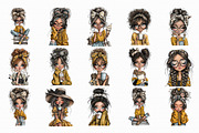 Watercolor Quirky Girl Clipart Bundl, an Illustration by Libby Wishes (Thumbnail 3 of 6)