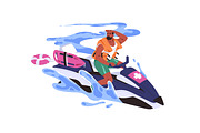Lifeguard rescue people on water set, an Illustration by PaperTrident (Thumbnail 8 of 15)