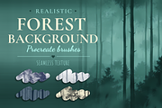 Procreate Forest Background Textures, a Brush Add-On by HopeArtIllustration (Thumbnail 1 of 9)