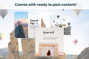 50 TRAVEL Instagram Templates 2026, a Social Media Template by SocialMediaTemplate (Thumbnail 8 of 8)