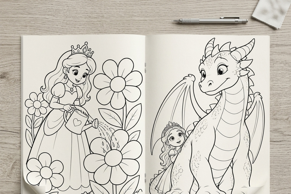 Magical Princess Coloring Book Vol26, a Person Illustration by ikarifq shop (Photo 5 of 7)