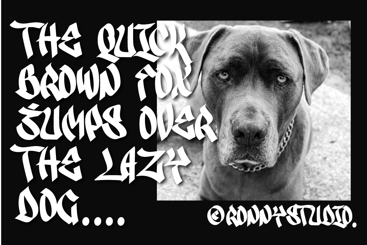 Suctenss Urban Graffiti Font, a Blackletter Font by Ronny Studio (Photo 8 of 9)