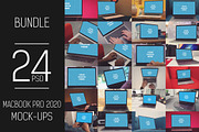 24 PSD Macbook 2020 Mockup #1, a Books & Magazine Mockup by Laura (Thumbnail 1 of 25)