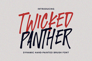 Twicked Panther Dynamic Handpainted, a Handwritten Font by Maulana Creative