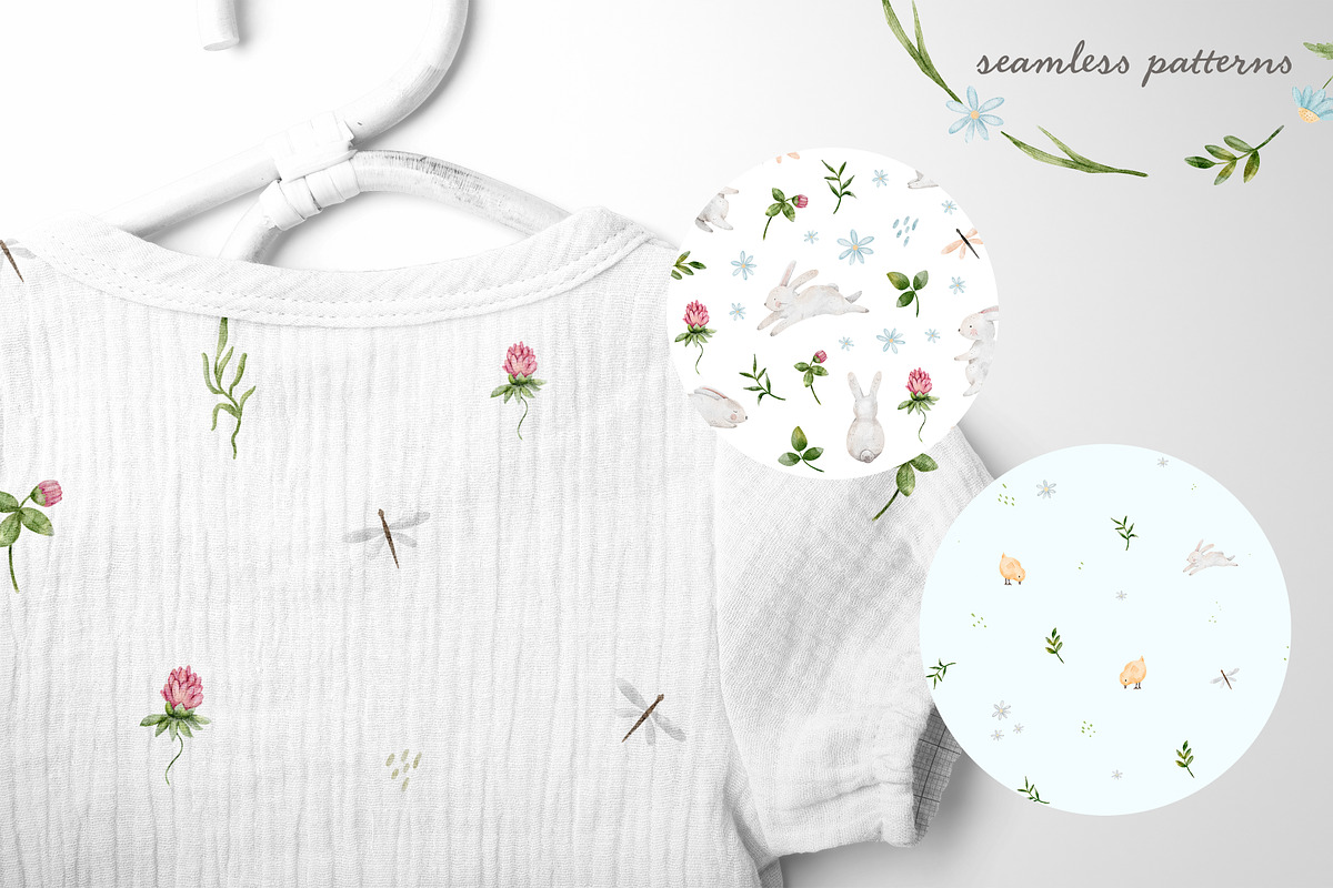 Spring watercolor clipart set, an Animal Illustration by Pattern + watercolor (Photo 6 of 11)
