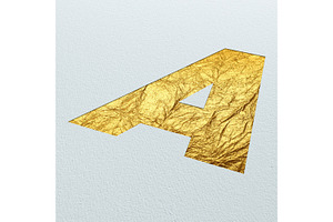 Golden Paper 2 Alphabet Typography