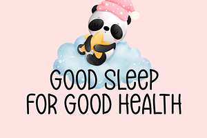 Sleeping Baby Panda Typeface