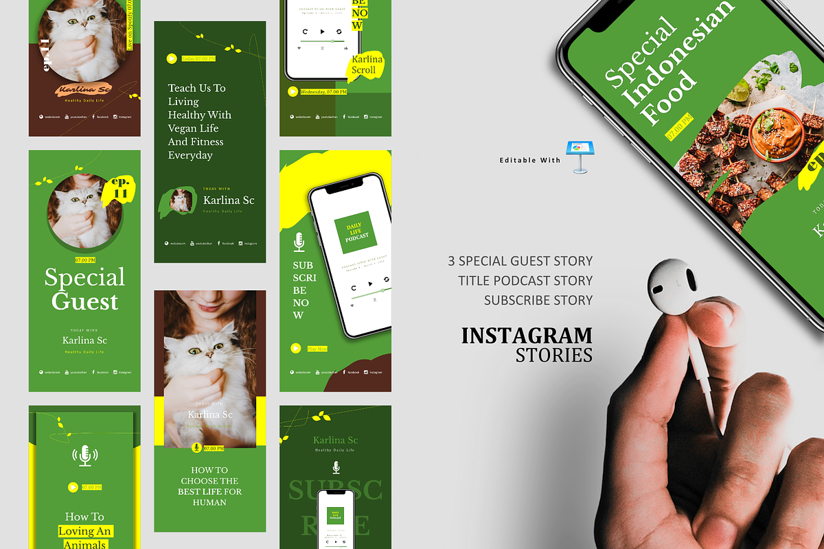 SALE | 12 BUNDLE PODCAST KEYNOTE, a Social Media Template by rivatxfz (Photo 5 of 13)