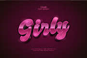 Text Effect Girly, a Layer Style Add-On by Navy Graphic (Thumbnail 1 of 2)