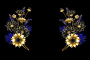 Composition of golden chrysanthemums, a Decorative Illustration by blackmoon9 (Thumbnail 1 of 3)