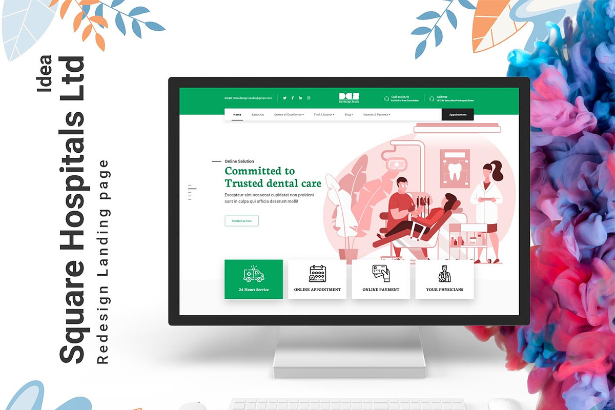 Dev Hospital Web UI Landing Page, a Landing Page Template by litoondev (Photo 1 of 3)