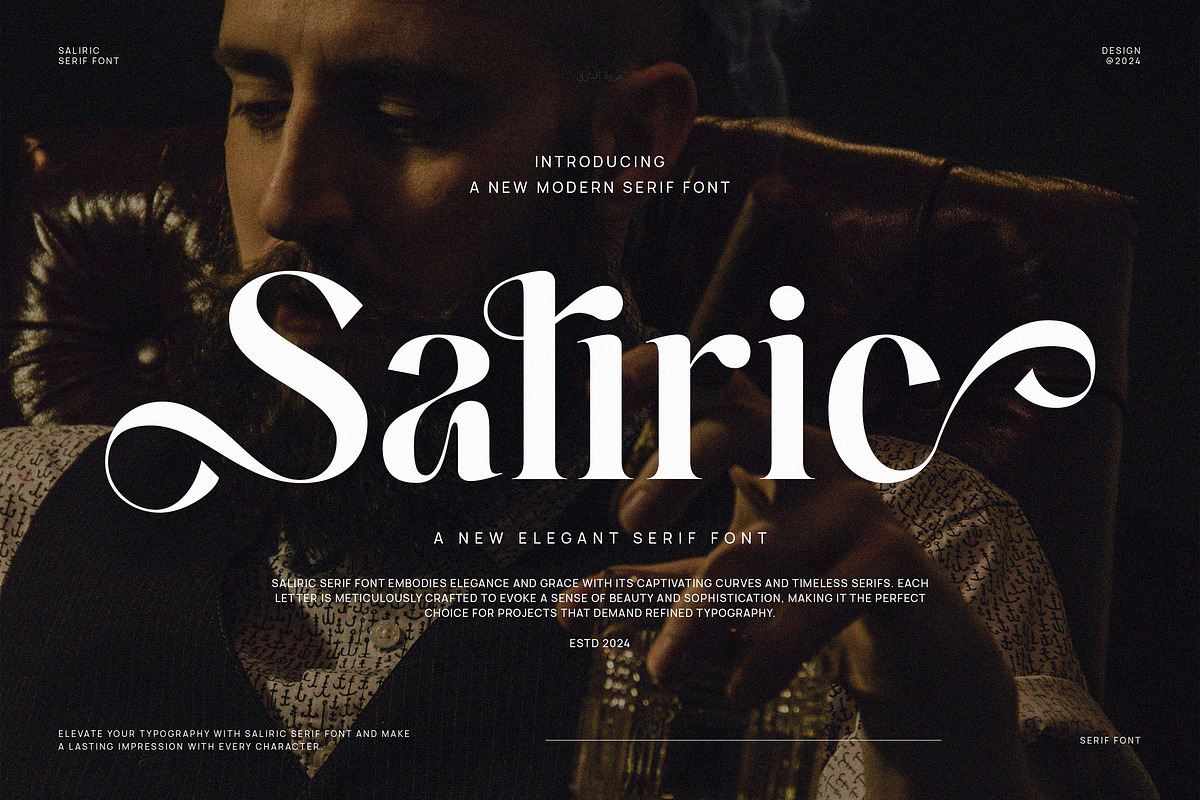 Saliric - Elegant Serif Font, a Serif Font by TypeLogue (Photo 1 of 5)