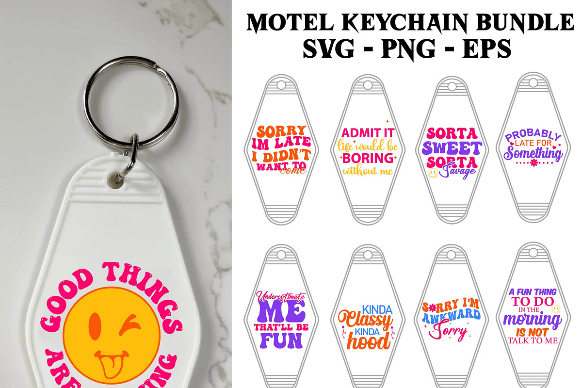 Funny Sarcastic Motel Keychain SVG, an Object Graphic by Digi_Design_World (Photo 1 of 5)
