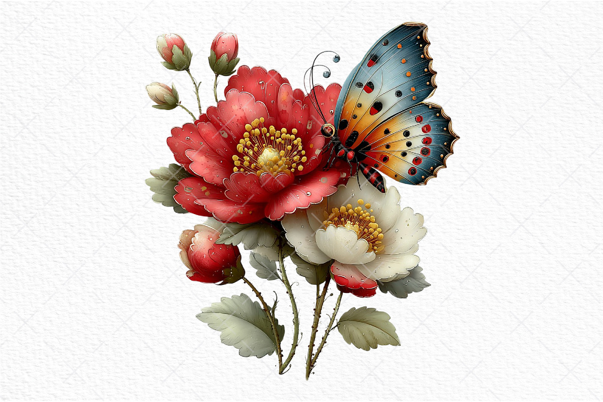 Whimsical Spring Butterfly Clipart, an Illustration by Craft Nest (Photo 10 of 11)