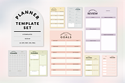 Colorful Planner Template Set, a Stationery Template by Artflorara (Thumbnail 1 of 7)