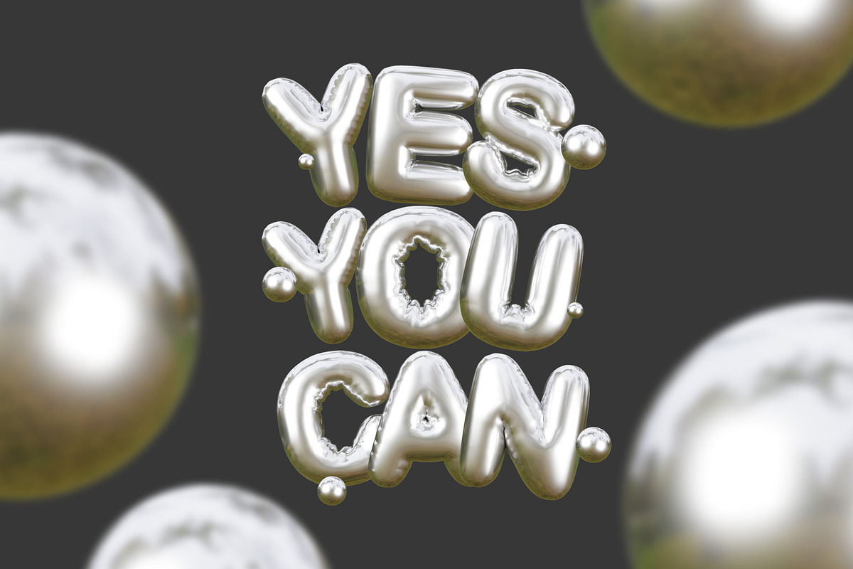 3d Golden&Chrome Inflated Letters, a Graphic by Letters-Shmetters (Photo 8 of 9)