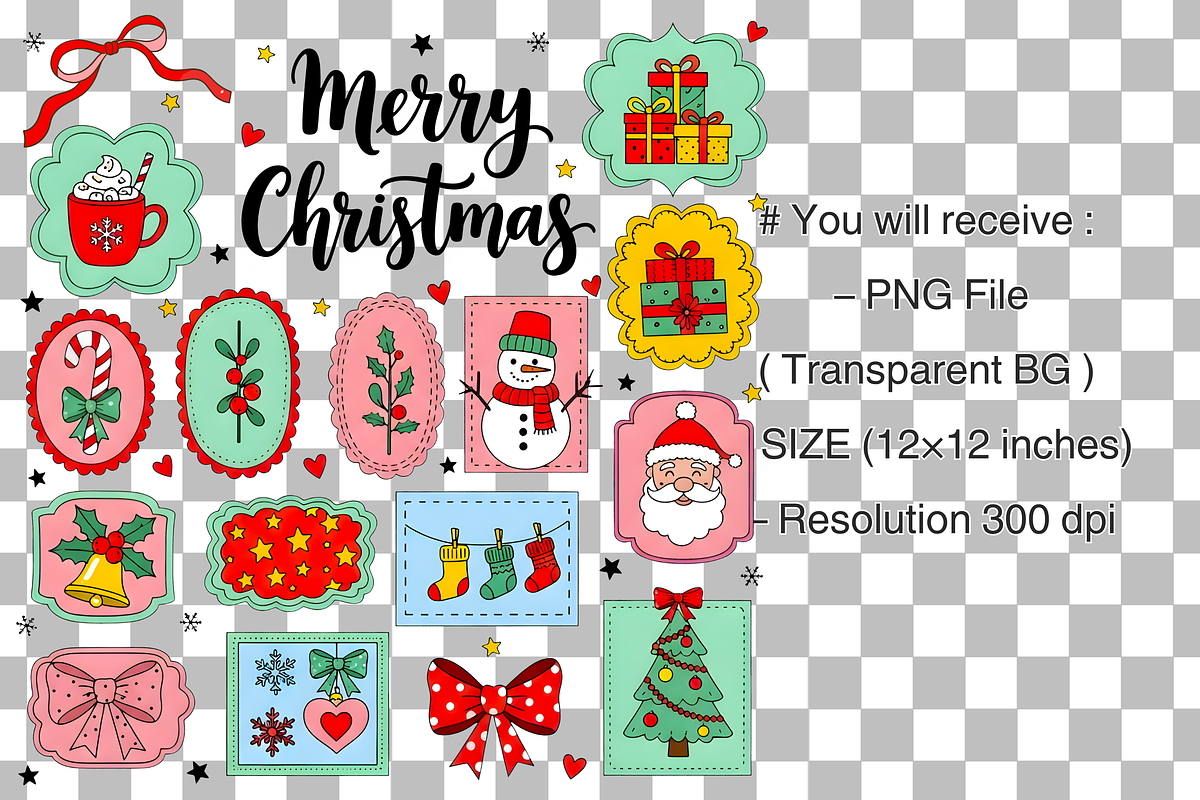 Preppy Christmas Coquette Png, a Graphic by Clipart Bloom (Photo 2 of 2)