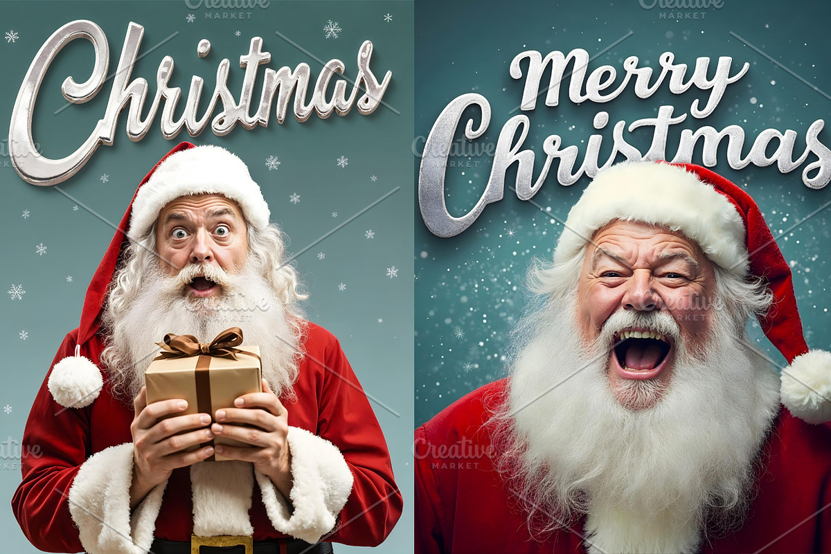 10 Funny Pose Santa Claus Photos, a Holiday Photo by PixelsDesign (Photo 6 of 6)