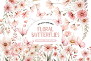 Butterfly Floral Png, Butterfly Clip, an Illustration by TatiMockup (Thumbnail 1 of 3)