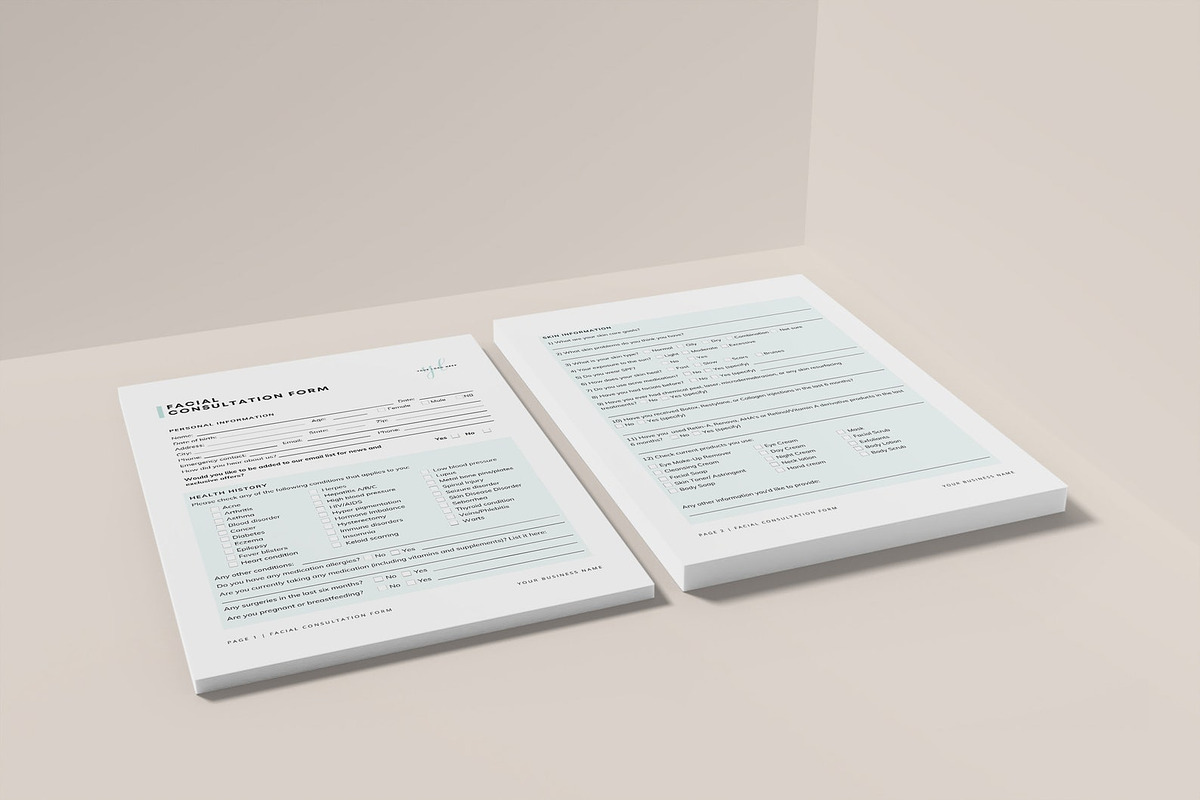Facial Treatment Forms, a Websites & App Template by SwitzerShop (Photo 3 of 7)