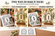 Stained Glass Wedding Table Numbers, an Invitation Template by Arfis (Thumbnail 5 of 11)