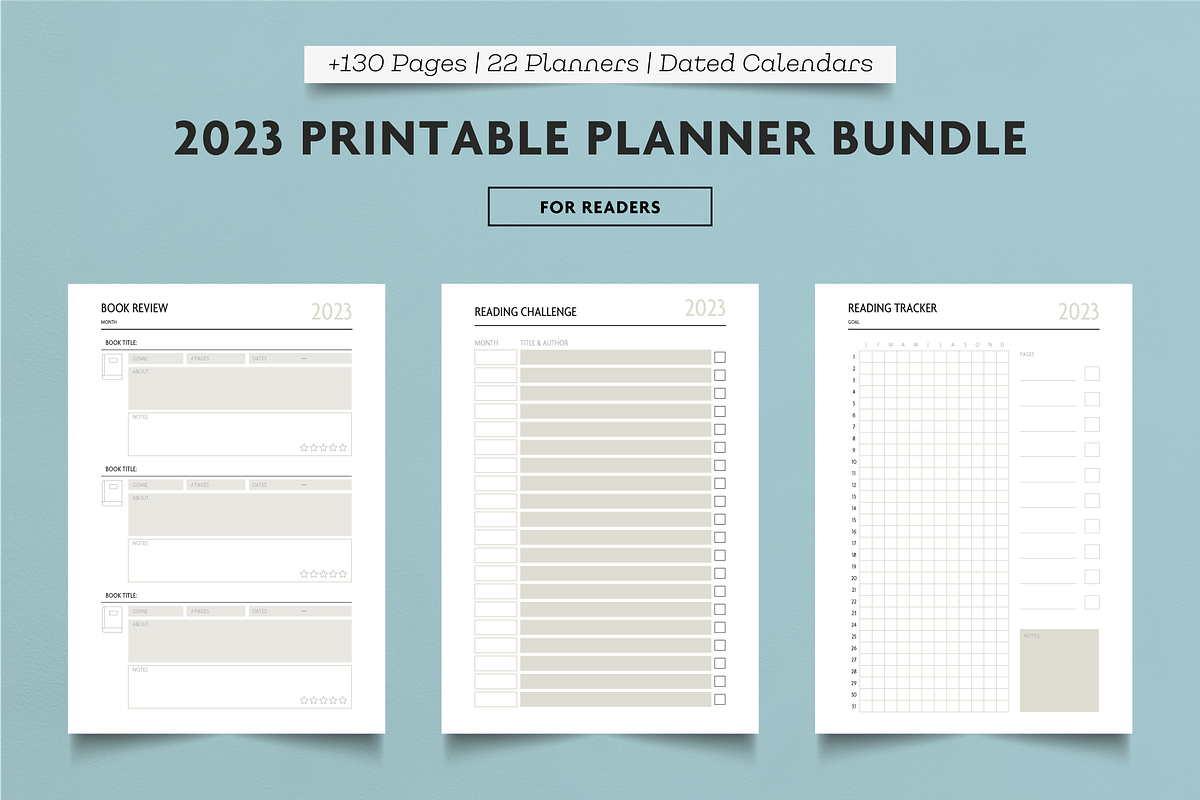 2023 Big Planner Bundle +1800 Pages, a Templates & Theme by SizenS (Photo 6 of 15)