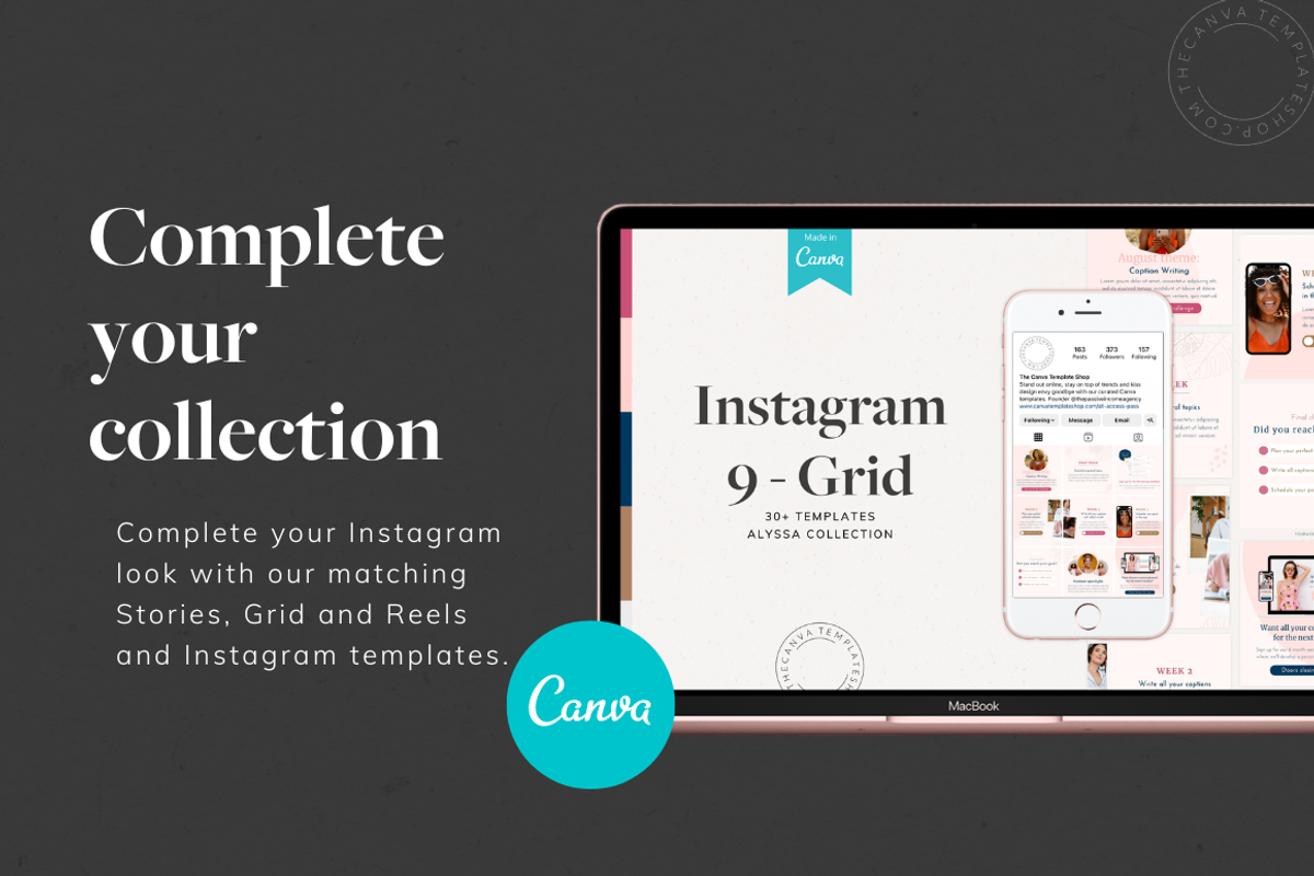 Alyssa Instagram Landing Page, a Graphic by The Canva Template Shop (Photo 5 of 5)