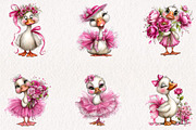 Coquette Goose Clipart PNG, a Seasonal Illustration by CreationArt (Thumbnail 2 of 5)
